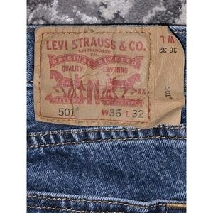 Levi 501 36x32 Selveded Jeans‎ Red Tag.